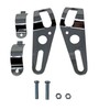 Alchemy Parts Motorcycle Headlight Fork Mount Brackets Chrome for 36mm