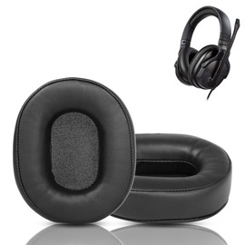 HAIZEEN Ear Pads Compatible with Roccat Khan Aimo Headset Ear Pads Replacement Cushion (Protein Leather/Memory Foam)