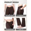 COPYLEAF Flare Leggings with Pockets for Women Seamless Crossover Yoga
