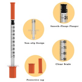 100 Pack 0.5ml 31Gx8mm Disposable Measuring & Dispensing Tools, Individually Wrapped Lab Accessories, Pet Liquid Feeding Dropper