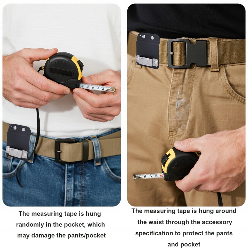Tape Measure Holder, Quick Hang/Release Tape Measure Belt Clip Fits