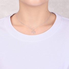 Philip Jones Pisces Star Sign Zodiac Necklace with Zircondia® Crystals