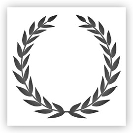 Laurel Wreath #1 Greek Stencil - Choose a Size (12"x12") - Laser-Cut Reusable Plastic