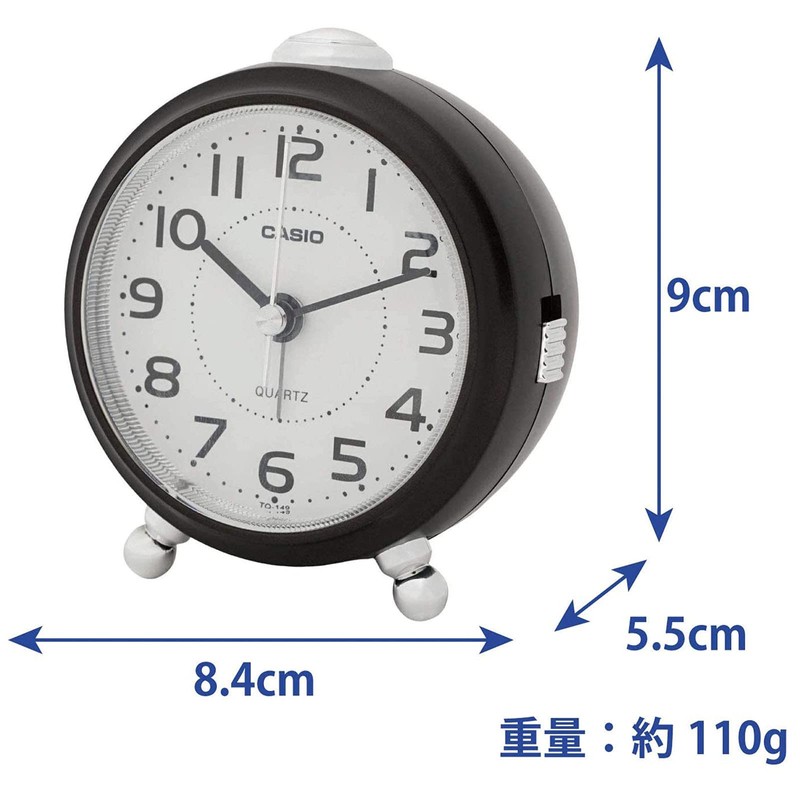 Casio TQ-149-5JF Alarm Clock Desk Clock Dark Brown Analog Small