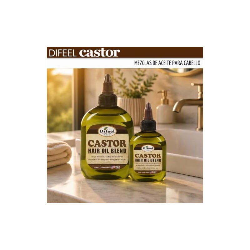 Difeel Aceite Ricino Natural Primera Onzas Crecimiento Cabello