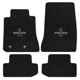 Lloyd Mats New! 2015 - 2024 Mustang BLACK Floor Mat Set Shelby Snake GT500 Cobra Logo