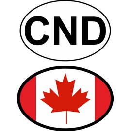 Daged Canada Sticker Car Foreign License Plate Set of 2 Stickers – Country Identification Holiday AKZ