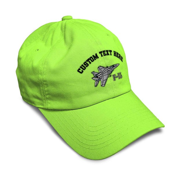 Custom Soft Baseball Cap F-15 Aircraft Name Embroidery Airplane F-15