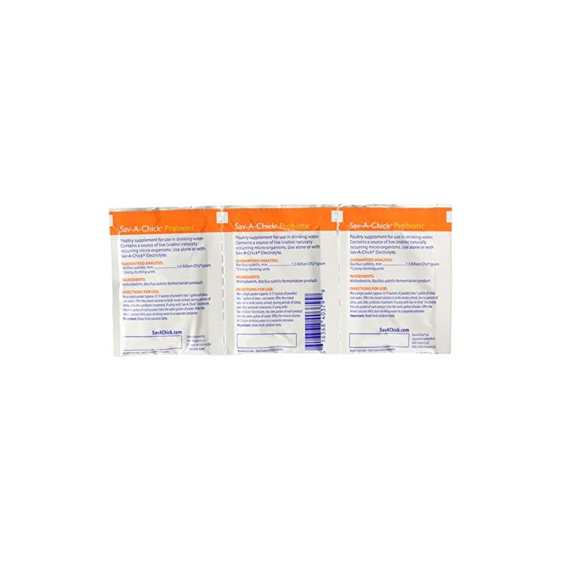 9-Count Sav-A-Chick Probiotic Supplements - (3 Packages with 3 Packets
