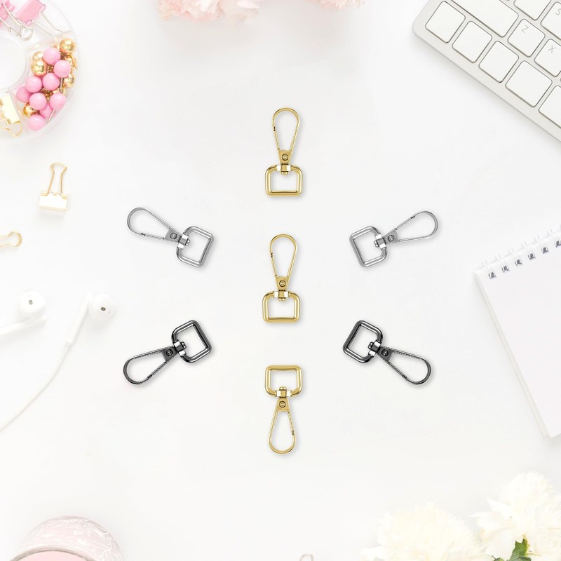 30 Pcs Metal D Ring Swivel Lobster Claw Clasp Snap