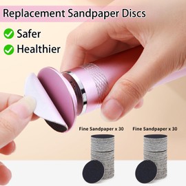 Electric Foot File, Professional Callus Remover for Feet, Adjustable Speed Pedicure Tool with 60 Sandpaper Discs for Dead Skin and Calluses - Pink