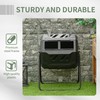 YLIEHS Efficient Dual Chamber Tumbling Compost Bin for Outdoor Use,