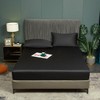 Bamboo Fitted Sheet 90 x 200 cm Black Antibacterial Soft