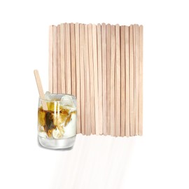 KTOJOY 110 Pack Birch Wood Coffee Stirrers, 7.5 Inch Sturdy Coffee Stir Sticks, Smooth Round Ends, Splinter-Free Disposable Stir Sticks for Coffee, Cocktails, Office, Home Use