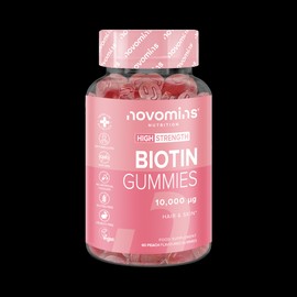 Novomins Biotin Peach-Flavoured Biotin 60 Gummies