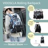 VIDOSCLA Graffiti Rolling Backpack Kids Schoolbag with Wheels Trolly BookBag