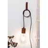 Keyaiira - Medium Brown Leather Wall Hook, Wall Hanging Strap