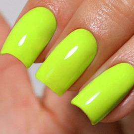 Neon Gel Polish, 0.5 Fl Oz Neon Yellow Gel Nail Polish Spring Summer Soak off LED UV Gel Nail Polish Art Starter Manicure Salon DIY Nail Gel Polish Design
