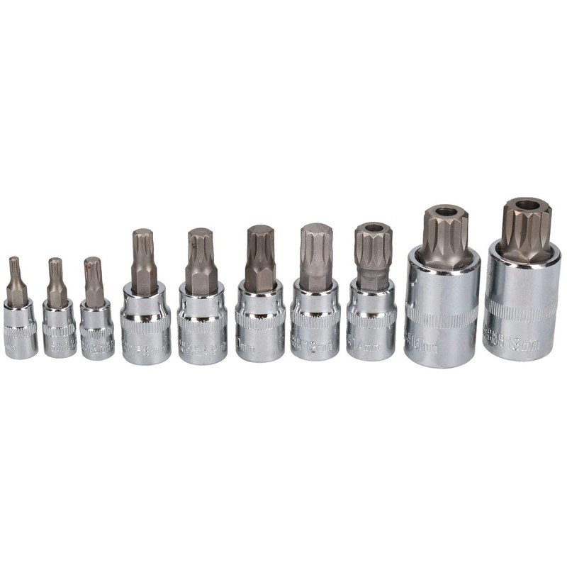 Triple Square Spline and Tamperproof Sockets 1/4" 3/8" and 1/2"