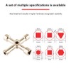 4-Way Multifunctional Key, Universal Cross Key Square Key, Triangular Key