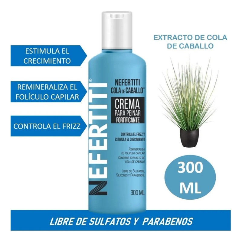 Crema Peinar Cola Caballo Parabenos Nefertiti