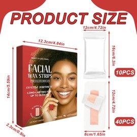 GXGM Wax Strips for Hair Removal for Women Men - Facial Hair Removal for Women, Wax Strips for Face, Body, Arms, Legs, Chest, Back, Bikini