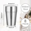 Offiper Stainless Steel Double Wall Cup, 16 oz Insulated Tumbler,