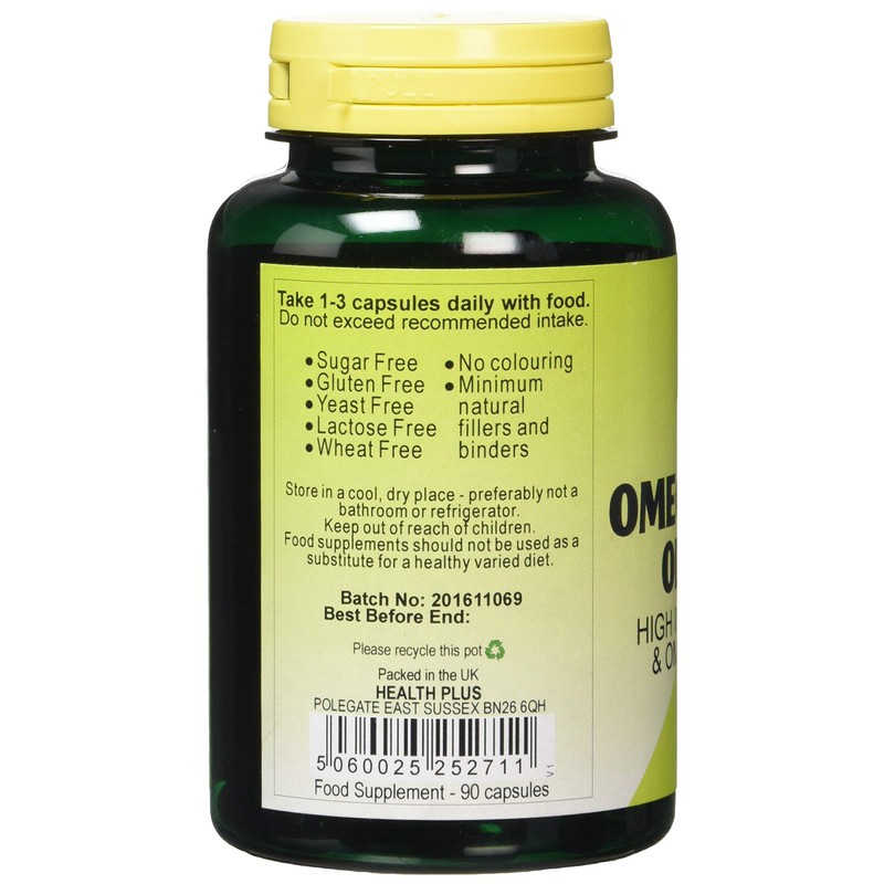 Health Plus Omega Flaxseed Oil 1000mg Omega-3, Omega-6 & Omega
