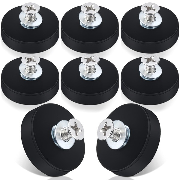 8 Pack Anti-Scratch Mounting Magnets, Rubber Coated Neodymium Magnets with
