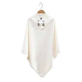 Hooded Baby Towel - Super Soft Hooded Newborn Towel, Hooded Towel for Boys and Girls, Unique Animal Pattern - (White Bear Pattern, 80x80 cm)