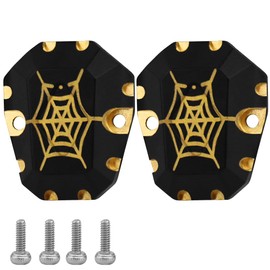 RZXYLRC Ascent 18 Heavy Weight Brass Diff Cover Front and Rear Differtial Covers for Redcat Ascent-18 1/18 RC Crawler Upgrades Parts (Spider Web)