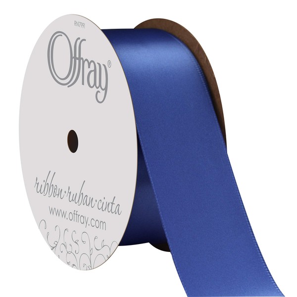 Berwick Offray 1.5" Wide Double Face Satin Ribbon, Royal Blue, 10 Yds