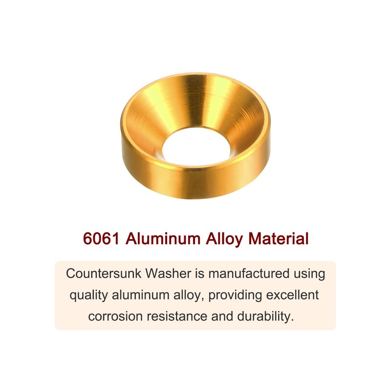 QUARKZMAN 30pcs M5 Anodized Aluminum Alloy Countersunk Washers Screw Seals