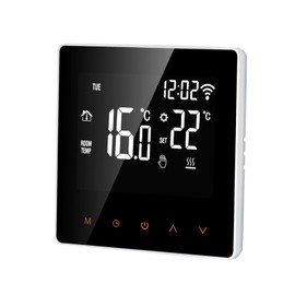 Wi-Fi Smart Thermostat Digital Temperature Controller APP Control LCD DisplayTouch Screen Week Programmable Electric Floor Heating Thermostat for Home School Office Hotel 16A ALKOY