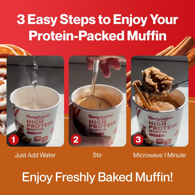 Bootylicious | High-Protein Muffin | 25g Protein, 7g Net Carbs,