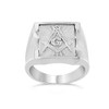 Men's Masonic Freemason Square & Compass Ring in Solid Sterling