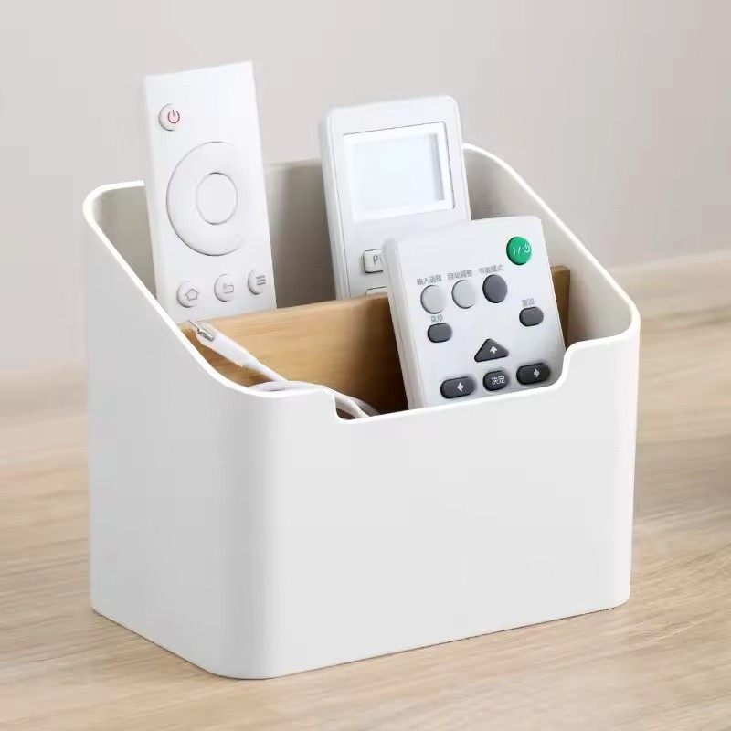 2-Pack 2-Compartment Desktop Storage Organizers for Remotes, Cosmetics and Office