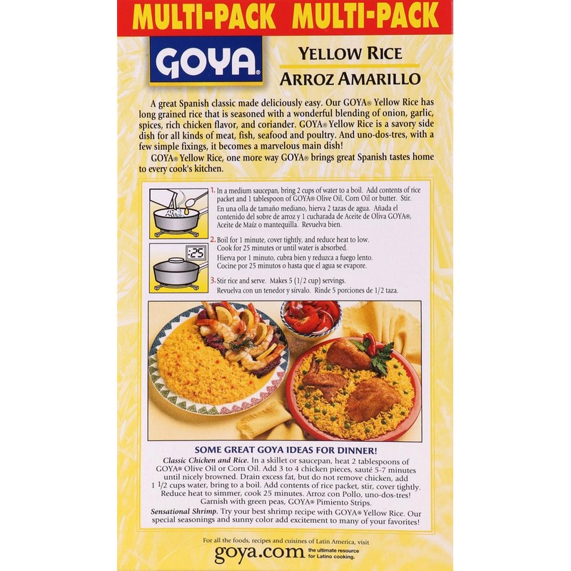 Goya Yellow Rice Mix Multi Pack, 21 oz, 2-Pack