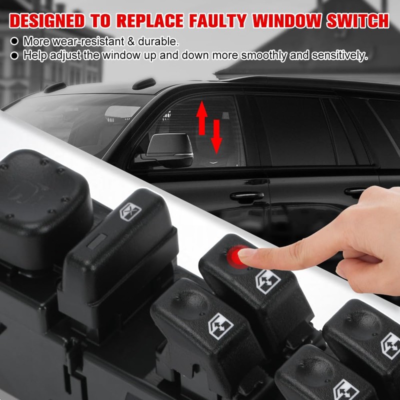 15883319 Window Master Switch Front Left Driver Side with Mirror