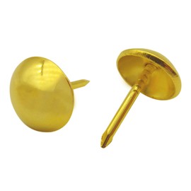 Maozaa Upholstery Tacks, Furniture Tacks Nails for Upholstery Decorative, 100 pcs 7/16 Inch Upholstery Tacks for Furniture Sofa, Decorative Tacks Gold