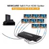 Splitter HDMI Divisor Seisa 1x8 Full HD 1080p 3D Amplificador