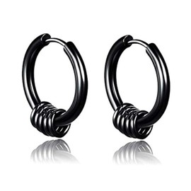 YZstyle 4-5 Pairs 6-12mm Black Stainless Steel Magnetic Fake Gauges Earring Studs for Men Women Non Pierced Earrings,Hypoallergenic (Black,12MME049)