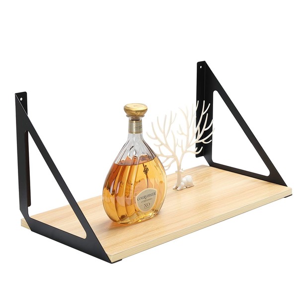 Ihomepark Shelf Bracket, Iron Wall Bracket for Shelf Board Angle