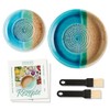 evergrate Geniales Duo: Plate Grater and Dipping Bowl Ocean Motif