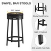IDEALHOUSE 24'' Swivel Bar Stools with Footrest, Modern Counter Height
