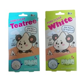 Hae-rin Haerin Pore Clear Nose Pack White Tea Tree 8 sheets 2 pieces 16 sheets / 해서린 포어 클리어 코팩 화이트 티트리 8매 2개 16매