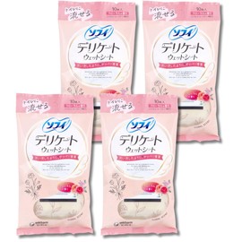 Sofy Delicate Wet Sheet, Floral Scent, Set of 10 x 4