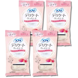 Sofy Delicate Wet Sheet, Floral Scent, Set of 10 x 4