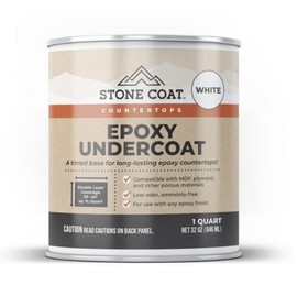 Stone Coat Countertops Epoxy Undercoat 1 Quart (32 Fl Oz White) High-Bond Epoxy Primer for MDF, Plywood, and Porous Surfaces – Essential for DIY Epoxy Countertop Kits