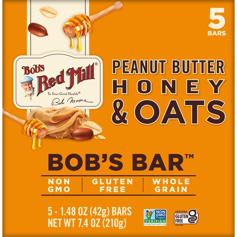 Bob's Red Mill 5pk PB Honey & Oats Bar, 5